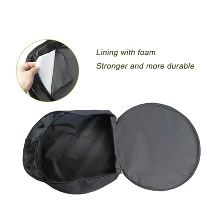 black 1pc jumper cable bag, car storage bag for charger, cable organizer, Includes EV charging cables for electric vehicles (Circle) - size: Circle