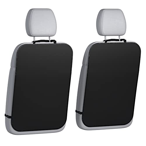 lebogner Back Seat Cover for Kids, 2 Pack X-Large Waterproof Kick Mats Backseat Protector, Durable Car Seat Back Protectors for Vehicles to Protect from Dirt, Mud & Scratches, Fits Most SUVs and Vans - color: Black - Standard Version Van