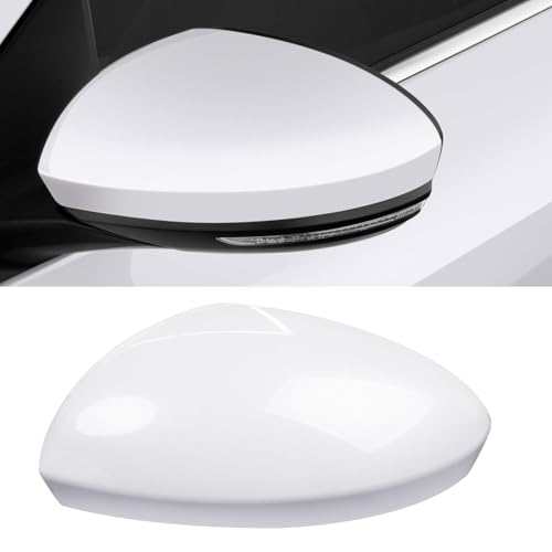 Moonlinks Compatible with Nissan Sentra 2020 2021 2022 2023 2024 Side Mirror Cover Replacement, Pure White Left Driver Side Clip-on Mirror Cap for Sentra S/SR/SV/Sense/Advance/Exclusive - color: Left Pure White