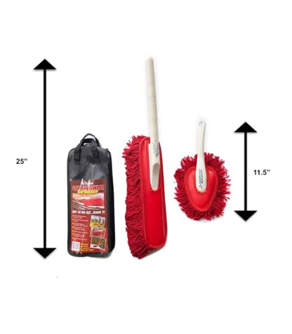 The Original California Car Duster Detailing Kit with Plastic Handle, Model Number: 62445 , Red