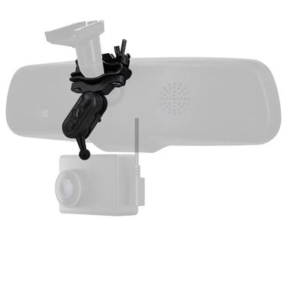 for Garmin Dash Cam Mount - Car Rearview Mirror & Handle Bar Holder for Garmin Dash Cam Mini 30/35/45/46/55/56/65W/66W/67W X110/X210/X310/Speak Plus & 17mm GPS Mount (4 Ball Head) - size: Mirror Mount