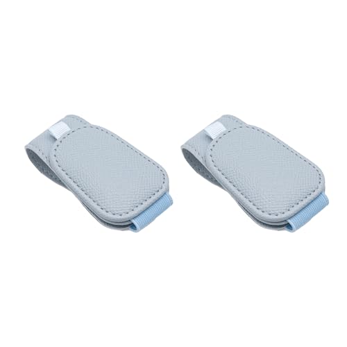 Yuoyar 2 Packs Magnetic Sunglass Holder for Car Visor - Universal Sunglasses Clip for Different Size Eyeglasses - Convenient Interior Car Accessories (Blue) - color: Blue, size: 2pcs