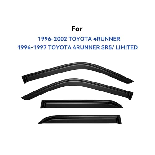 Window Visors Rain Guards for 1996-2002 Toyota 4Runner, Out-Channel Window Vent Wind Deflectors Visors Shades for 96-02 4Runner - size: 1996-2002 Toyota 4runner
