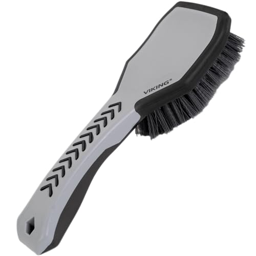 VIKING Tire Brush and Wheel Brush for Cleaning Car, Tires, Car Wash, Grey, 10.3 x 3.3 x 2.3 inch