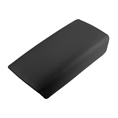 X AUTOHAUX Car Center Console Lid Armrest Seat Box Cover Protector for Honda Accord 7th 2003-2007 Armrest Cover Pad Faux Leather Black - color: Black