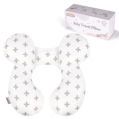 KAKIBLIN Baby Travel Pillow, Baby Neck Pillows for Car Seat, Upgraded Babies Head Pillow, Head and Neck Support Pillow for Car Seat, Stroller, Pushchair, Travel(Twig) - color: Twig