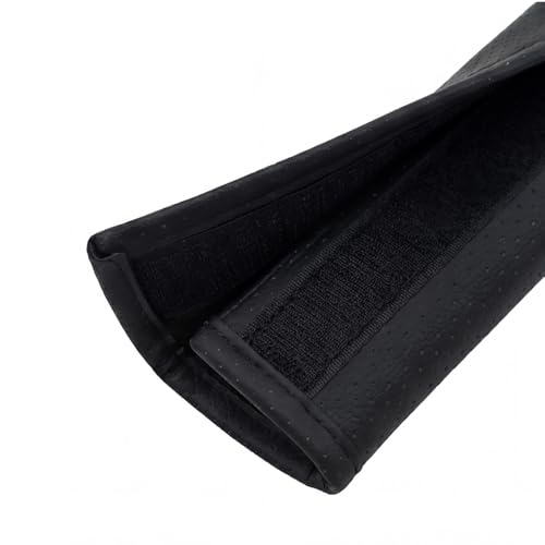 Set of Soft Auto Seat Belt Cover Seatbelt Shoulder Pad 2 PCS for a More Comfortable Driving Compatible with All Cars Black - color: Black