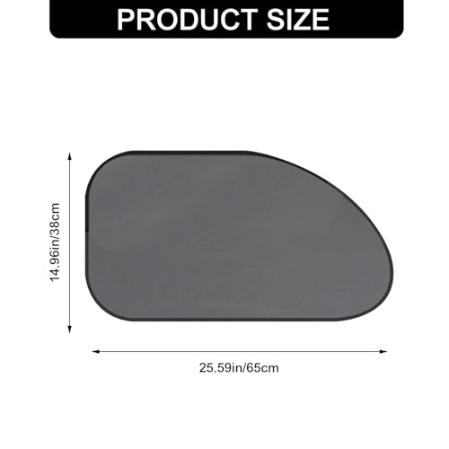 2PCS Car Side Window Sun Shade with 4 Suction Cups - Sun, Glare and UV Rays Protection - Universal Automotive Window Thermal Protectors Accessories for Truck SUV Car (25.6"x14.9") - size: 25.6"x14.9"