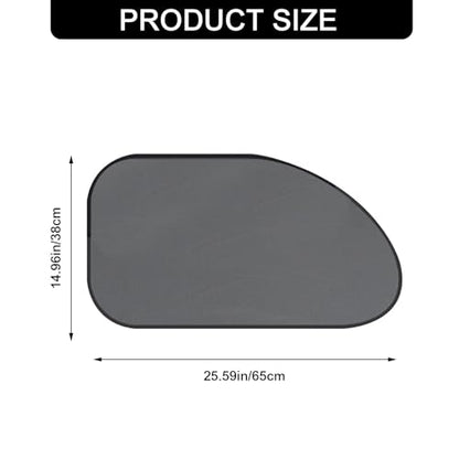 2PCS Car Side Window Sun Shade with 4 Suction Cups - Sun, Glare and UV Rays Protection - Universal Automotive Window Thermal Protectors Accessories for Truck SUV Car (25.6"x14.9") - size: 25.6"x14.9"