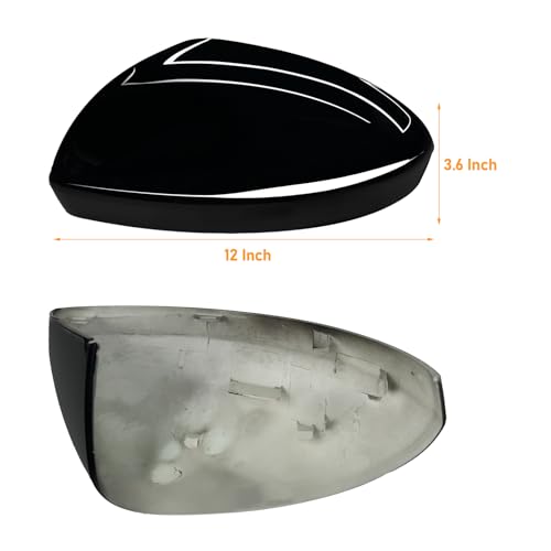 Moonlinks Compatible with Nissan Sentra 2020 2021 2022 2023 2024 Side Mirror Cover Replacement, Glossy Black Left Driver Side Clip-on Mirror Cap for Sentra S/SR/SV/Sense/Advance/Exclusive - color: Left Black
