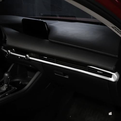 Car Accessories Fit for 2019 2020 2021 2022 2023 2024 2025 Mazda 3 Axela Inner Dashboard Center Console AC Air Vent Outlet Cover Trim (Matte Silver) ABS 4 PCS - color: Matte Silver
