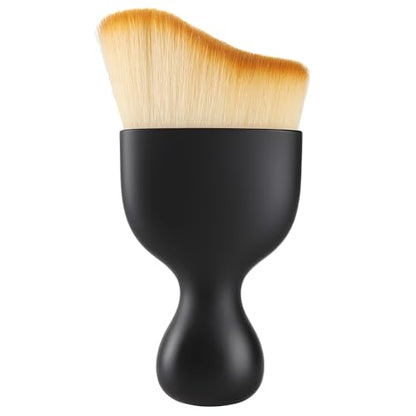 Car Detailing Brush, Soft Bristle Cleaning Brush, Scratch-Free Auto Duster Tool for Dashboard, Air Vents, Leather & Interior Cleaning (Black&Brown) - color: Black&Brown