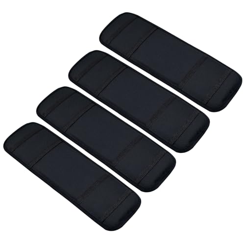 2 PCS Universal Tie Down Strap Protector Sleeve,Protective Sleeves for Ratchet Straps,Preventing Damage to Boat, Trailers, Kayaks, Yacht,Trucks, Waverunner, 4 x 12 Inches(Black)