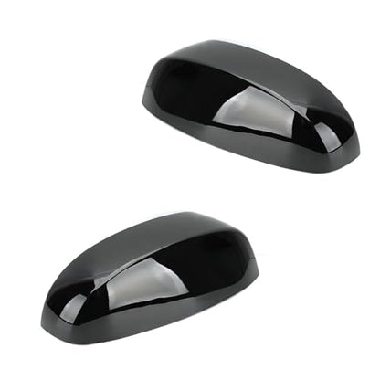 AtticZone Side Mirror Caps Covers Compatible with GMC Sierra Yukon, Chevrolet Silverado Suburban 1500 2500 3500 HD Avalanche Tahoe 2007-2013, Glossy Black - color: Glossy Black