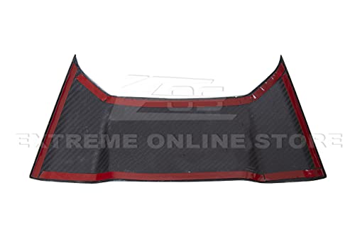 Replacement For 2020-Present Corvette C8 Coupe Models | GM Factory Style CARBON FIBER Interior Console Waterfall Upper Speaker Grille Cover