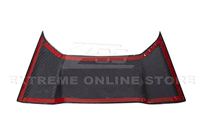 Replacement For 2020-Present Corvette C8 Coupe Models | GM Factory Style CARBON FIBER Interior Console Waterfall Upper Speaker Grille Cover
