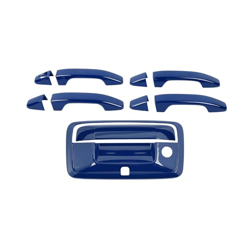 for Colorado Tailgate Door Handle Cover Trim Fit for Chevy Colorado/GMC Canyon 2014-2022 Blue Exterior Accessories 5pcs - color: Blue