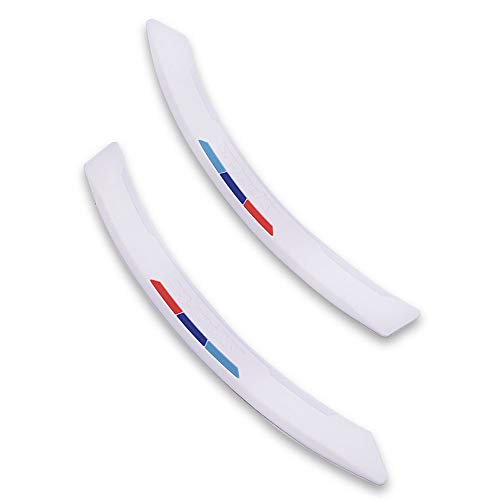 runmade Car Wheel Wells Fender Eyebrow Edge Trim Protector Rubber Strips Side Bumper Protection Guard Anti-Scratch Corner PAD White Fit Suvs Pickup Truck - color: white (curve)
