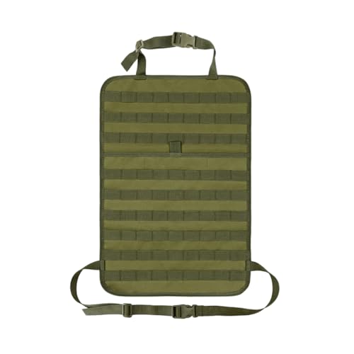 Car Seat Back Organizer, Tactical MOLLE Sag Proof Vehicle Panel Backseat Cover Protector, Universal Molle Nylon Storage Bag Seat Back Hanger Pad for Car Truck SUV Pickup (Army Green) - color: Army Green