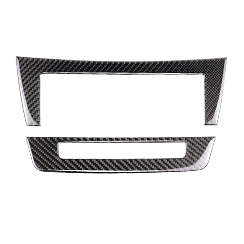 NVCNX Carbon Fiber Compatible with Mercedes-Benz C-Class W204 C250 C300 C350 C63 AMG 2012 2013 2014 Sedan / 2012-2015 Coupe Accessories Car Dash CD Radio Panel Cover Sticker Decal Interior Trim A 2PCs - color: Dash Infotainment System Panel Trim A - for 2