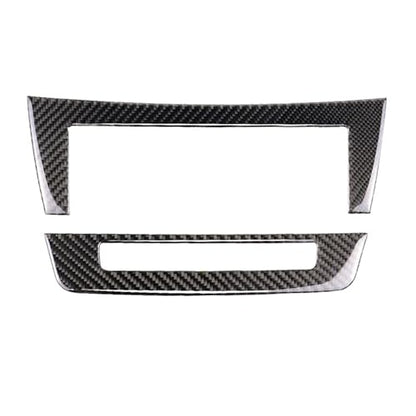 NVCNX Carbon Fiber Compatible with Mercedes-Benz C-Class W204 C250 C300 C350 C63 AMG 2012 2013 2014 Sedan / 2012-2015 Coupe Accessories Car Dash CD Radio Panel Cover Sticker Decal Interior Trim A 2PCs - color: Dash Infotainment System Panel Trim A - for 2