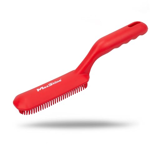 Maxshine Universal Silicone Carpet Detailing Brush | High-Conductivity Silicone Bristles Lift Pet Hair, Lint & Debris | Gentle, Durable Cleaning Brush for Car Carpets, Upholstery & Auto Detailing