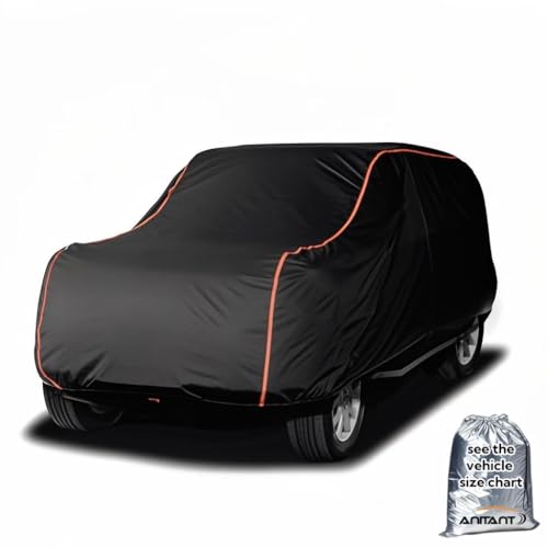 Super Lightweight Large Car Cover,Winter Snow Large SUV Cover Waterproof All Weather UV Rain Protection Full Exterior Covers Fit SUV 201" to 215" - color: Black(Air Pro), size: Size 11: SUV Plus (Under 216")