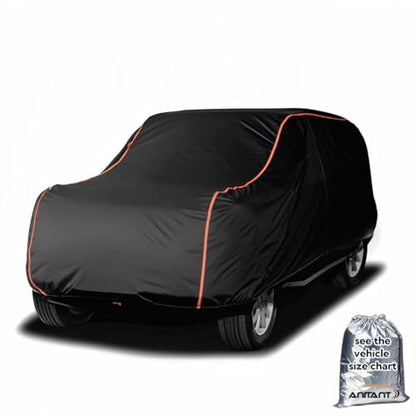 Super Lightweight Large Car Cover,Winter Snow Large SUV Cover Waterproof All Weather UV Rain Protection Full Exterior Covers Fit SUV 201" to 215" - color: Black(Air Pro), size: Size 11: SUV Plus (Under 216")