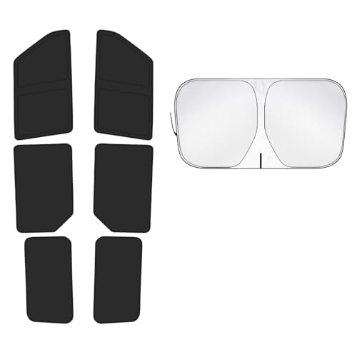Car Window Shades Intended for Ford Bronco (4-Door) 2021-2025, Privacy Window Covers 7PCS for Side, Windshield, Car Shield Sunshade for Privacy Protection, Heat Blocking, Camping and Parking - size: for Ford Bronco（4-Door） 2021-2025