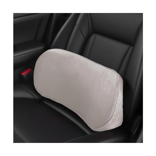 Zpana Car Lumbar Support Pillow, Memory Foam Vehicle Seat Lower Back Support Cushion for Back Pain Relief & Sciatica, Comfortable Auto Driver Seat Pad, Universal for Vehicles (Light Gray) - color: Light Gray