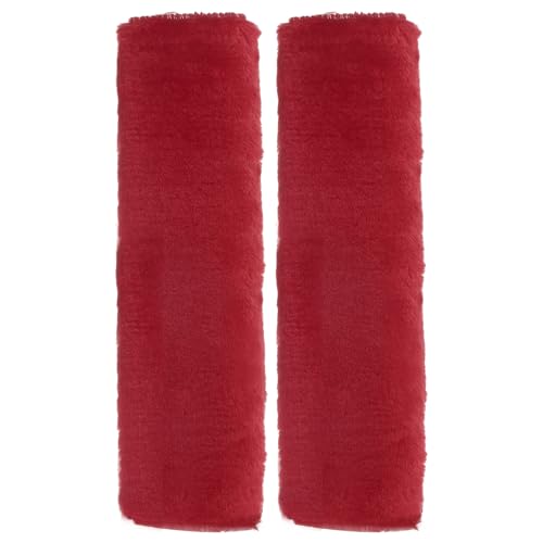 HARFINGTON 2pcs Car Seat Belt Pad Soft Fiber Seatbelt Shoulder Strap Covers Comfortable Driving Cushion Universal Car Accessories for Car, Crimson - color: Crimson