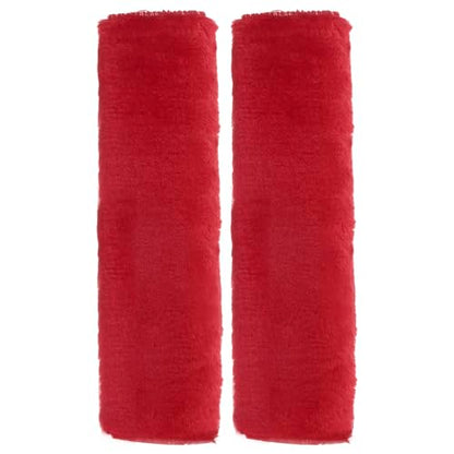 HARFINGTON 2pcs Car Seat Belt Pad Soft Fiber Seatbelt Shoulder Strap Covers Comfortable Driving Cushion Universal Car Accessories for Car, Crimson - color: Crimson