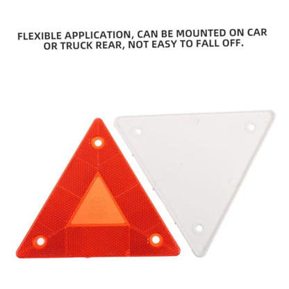 6pcs Vehicle Triangle Reflectors Slow Moving Vehicle Triangle Roadside Reflective Warning Signs Car Kit