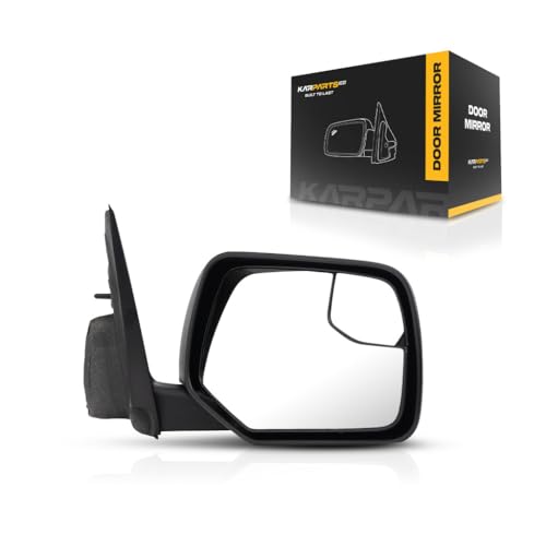 For Ford Escape 2010 2011 2012 Door Mirror Passenger Side | Power View | Outer | Rear | Non-Heated | w/Integrated Spotter | Textured Black | Replacement For FO1321351 | AL8Z17682AA - color: Passenger Side