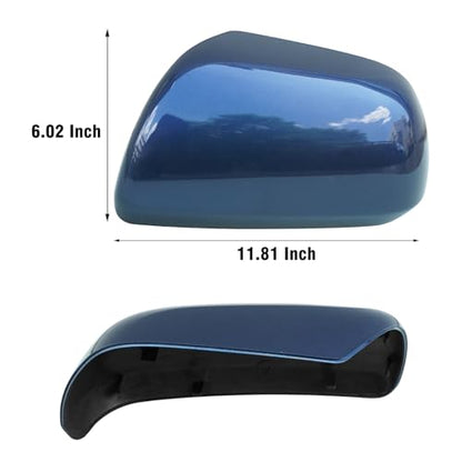 Moonlinks Compatible with 2012 2013 2014 2015 2016 2017 2018 2019 2020 Toyota Sienna Left Driver Side Mirror Cover Replacement, Blue Left Side Clip-on Mirror Cap Replaces for 87945-08021-J0 - color: Left Blue
