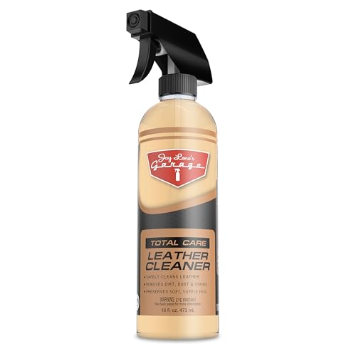 Jay Leno's Garage Leather Cleaner – Deep-Cleaning Leather Seat Cleaner for Car Interior, pH-Balanced Car Refresher That Gently Cleans, Lifts Grime, Refurbish and Restores All Leather Surfaces (16 oz) - style: Cleaner