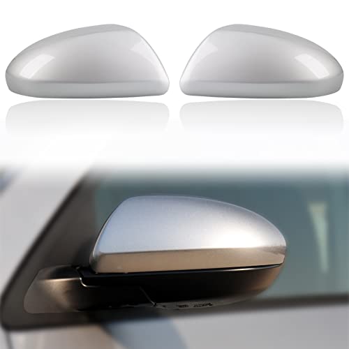 Car Door Rearview Mirror Cover Cap Housing Protective Cover for Exterior Mirrors Fit for Mazda 2 Mazda 3 2010-2013(Without Signal Lamps Version) GS1E-69-1N7A-87 69-1N7A(Light Silver) - color: Light Silver, size: Right Passenger Side