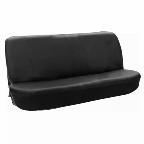 Universal Full Size Bench Truck Seat Cover Black Fits for Dodge, Ford, Chevy(PU Leather - color: Black