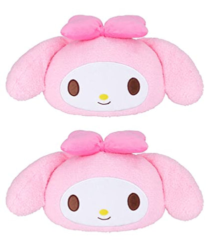 Roffatide Anime My Melody Cartoon Car Neck Pillow 2 Pcs Plush Auto Head Neck Rest Cushion for Chairs, Recliners, Driving Seats Pink (LYS10104) - color: B 2 Pc Car Neck Pillow