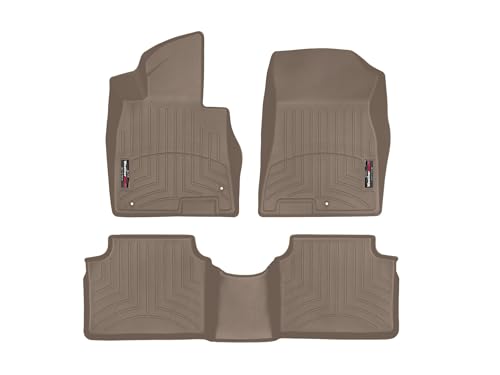 WeatherTech Custom Fit FloorLiners for Kia K5, Sonata, K5-1st & 2nd Row (451598-1-2), Tan - color: Tan