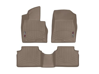 WeatherTech Custom Fit FloorLiners for Kia K5, Sonata, K5-1st & 2nd Row (451598-1-2), Tan - color: Tan