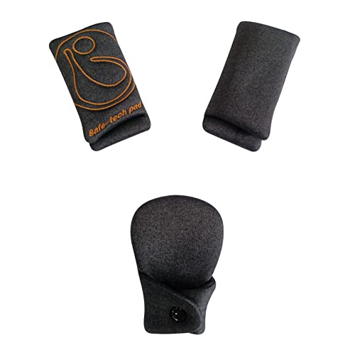 Innokids Car Seat Strap Cover Set for Baby Kids Seat Belt Covers with Crotch Pad Back Anti-Slip Design for Car Seats Pushchair Stroller (Small (4.9”L), Black Grey) - color: Black Grey, size: Small (4.9”L)