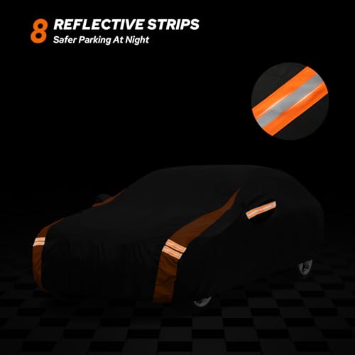 10-Layer Compatible with Honda Civic Car Cover Waterproof All Weather for Automobiles, Outdoor Full Covers Soft Cotton Lining Rain Snow UV Protection with Door Zipper, Fit for 1991-2025 - size: Custom Fit for Honda Civic