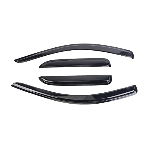 4pcs Window Visors Tape-On for 2002-2008 Dodge Ram 1500, 2003-2009 Ram 2500 & 3500 with Crew/Extended Cab Sun Rain Guard Side Window Wind Deflectors - size: 2002-2008 Dodge RAM 1500/2500/3500 Crew Cab