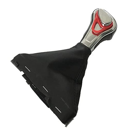 Automatic Left Hand Drive LHD Car Gear Shift Knob Gaitor Boot Cover Leather for Audi A6 C6 A3 8P A4 B8 A5 Q5 (Gear Boot) - style: gear boot
