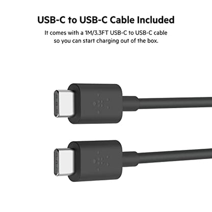 Belkin 37W Dual Port Fast Car Charger with 3.3ft USB-C Cable Included, USB-C 25W PPS Port and USB-A 12W Port for Galaxy S23, S23+, Ultra, Note20, iPhone 14, 13, 12, 11, Pro, Max, Mini and More - style: Dual USB-A & C 37W + USB-C Cable