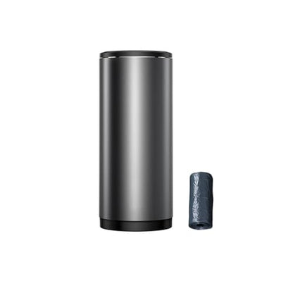 Tumecos Car Trash Can Vehicle Automotive Cup Holder Bottle Trash Can Garbage Can with Lid Dust Box Cup Holder (Grey) - color: Grey