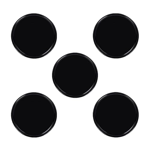 5 PCS Sticky Gel Dashboard Pad, Silicone Anti-slip Round Dash Pads, Multifunctional Mini Cellphone Keys Sunglasses Mats, Universal for Most Cars, Trucks, SUVs (Black)