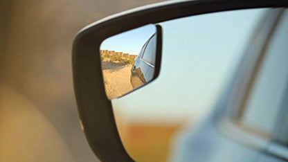 "Rhombus 4000" Car Blind Spot Mirror by Safe View Company - Change Lanes w Confidence, Frameless HD Convex Glass, Seamlessly Contours to Rear View Side Mirrors, Peel & Stick (2Pack) - size: Rhombu-saurus