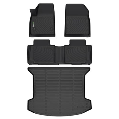 HAFIDI® Floor Mats & Cargo Liner Set Fit for 2017-2025 2026 Cadillac XT5 All Weather Protection TPE Anti-Slip Automotive Full Set Floor Liners Custom Accessories - Black - style: 3) For XT5 2017-2026 Full Set